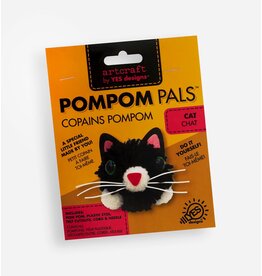 GiftCraft DIY Pompom Pals Kit, Black Cat