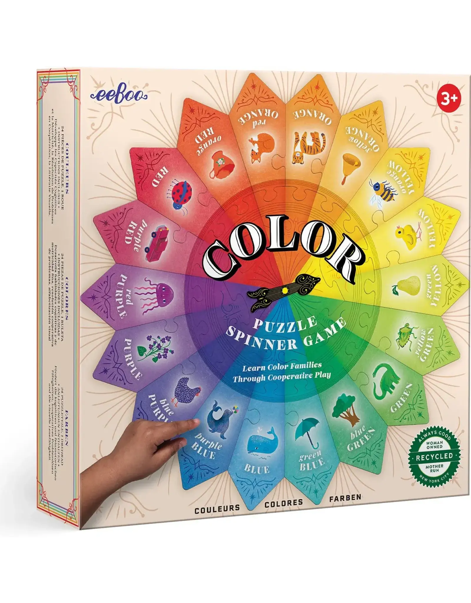 eeBoo Color Puzzle Spinner Game