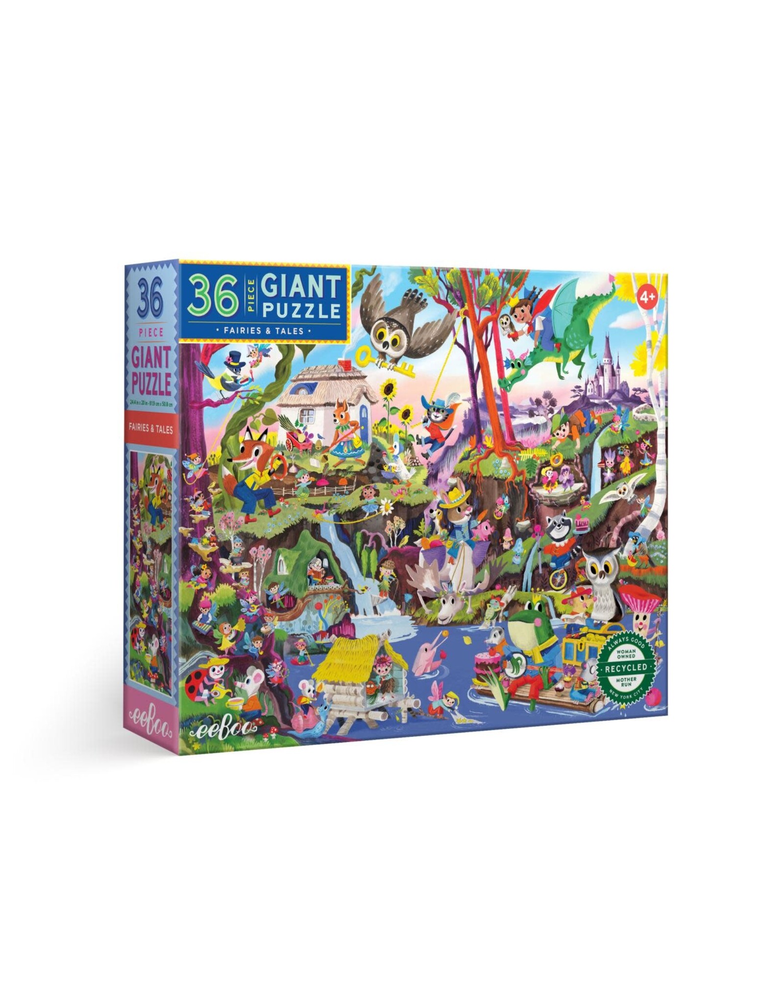 eeBoo Fairies & Tales Giant Puzzle 36pc