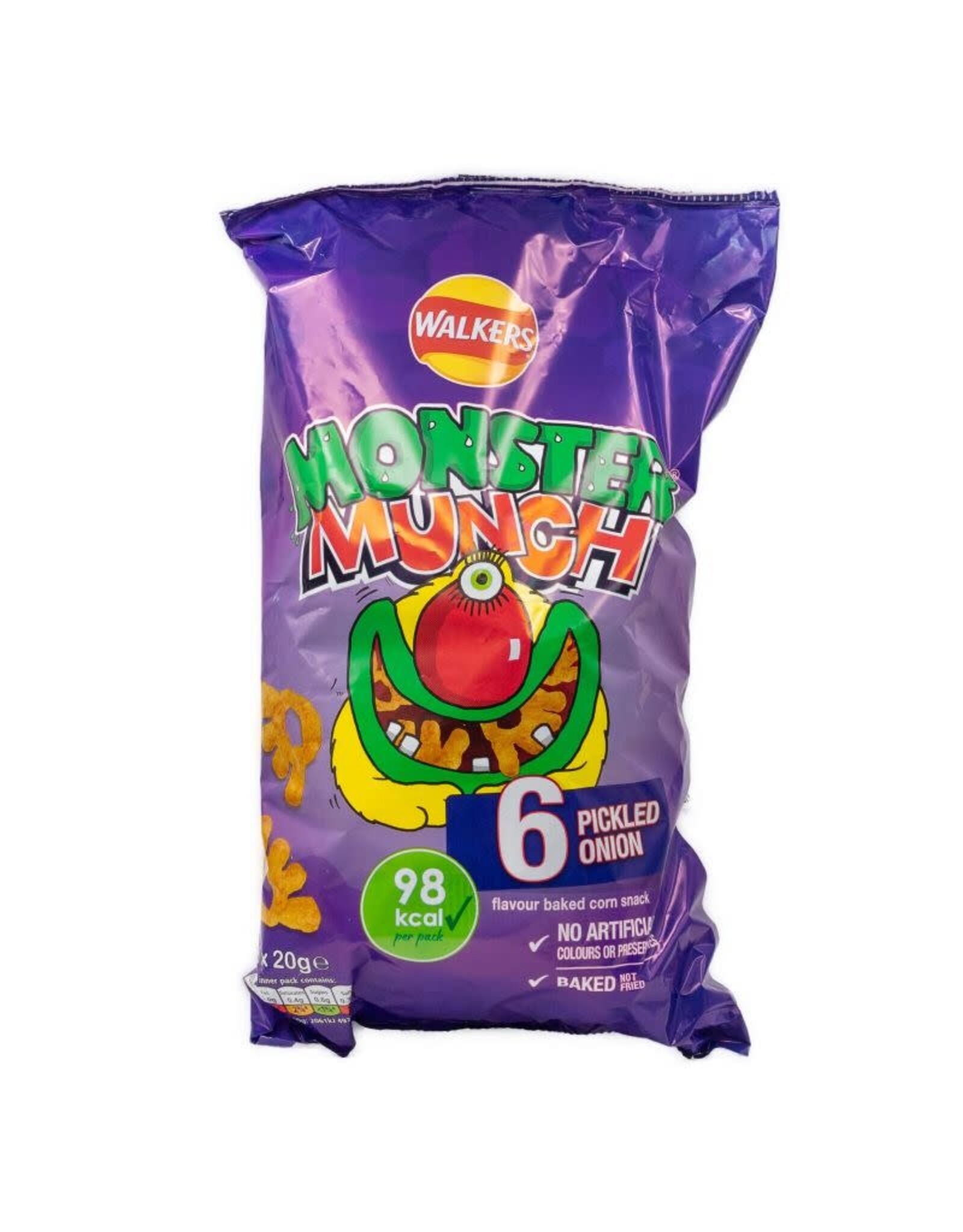 Walkers Monster Munch Pickled Onion 6pk 20g (British)