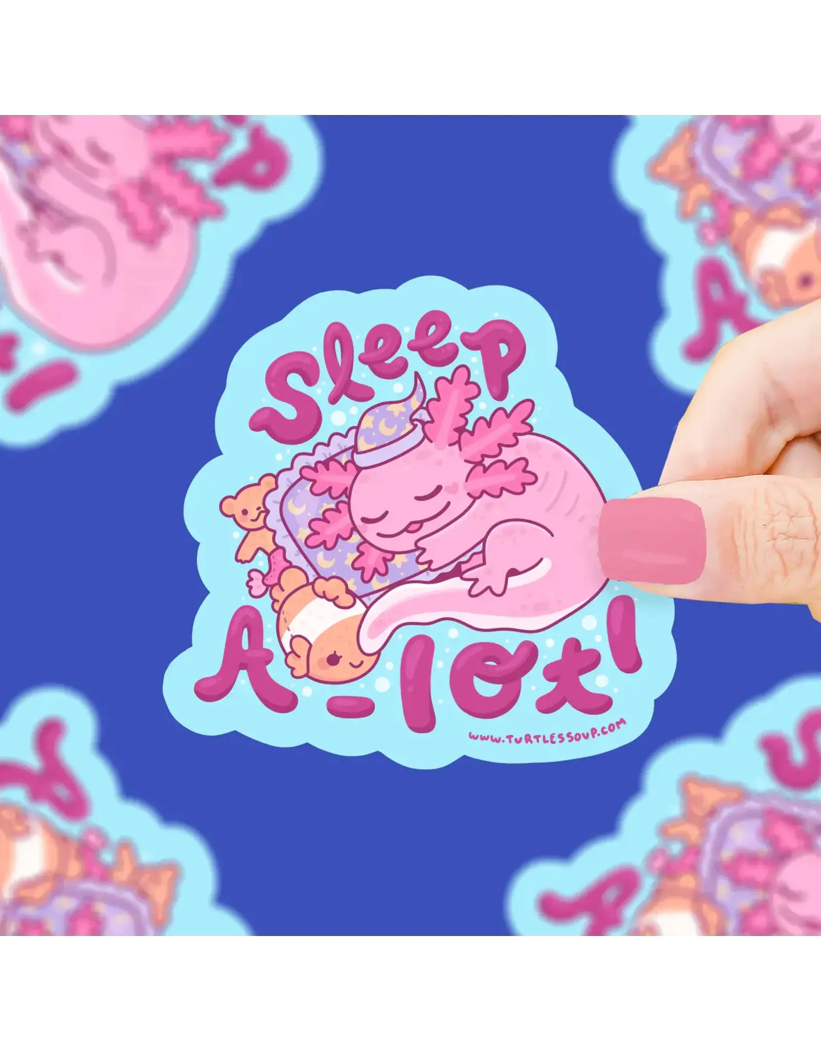 Turtle's Soup Sleep A-lotl Vinyl Sticker