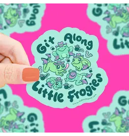 Turtle's Soup Get Along Little Frogies Vinyl Sticker