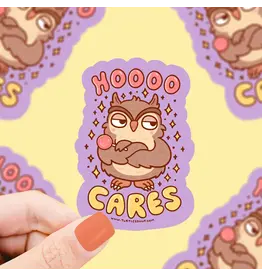 Turtle's Soup Hoo Cares Owl Vinyl Sticker