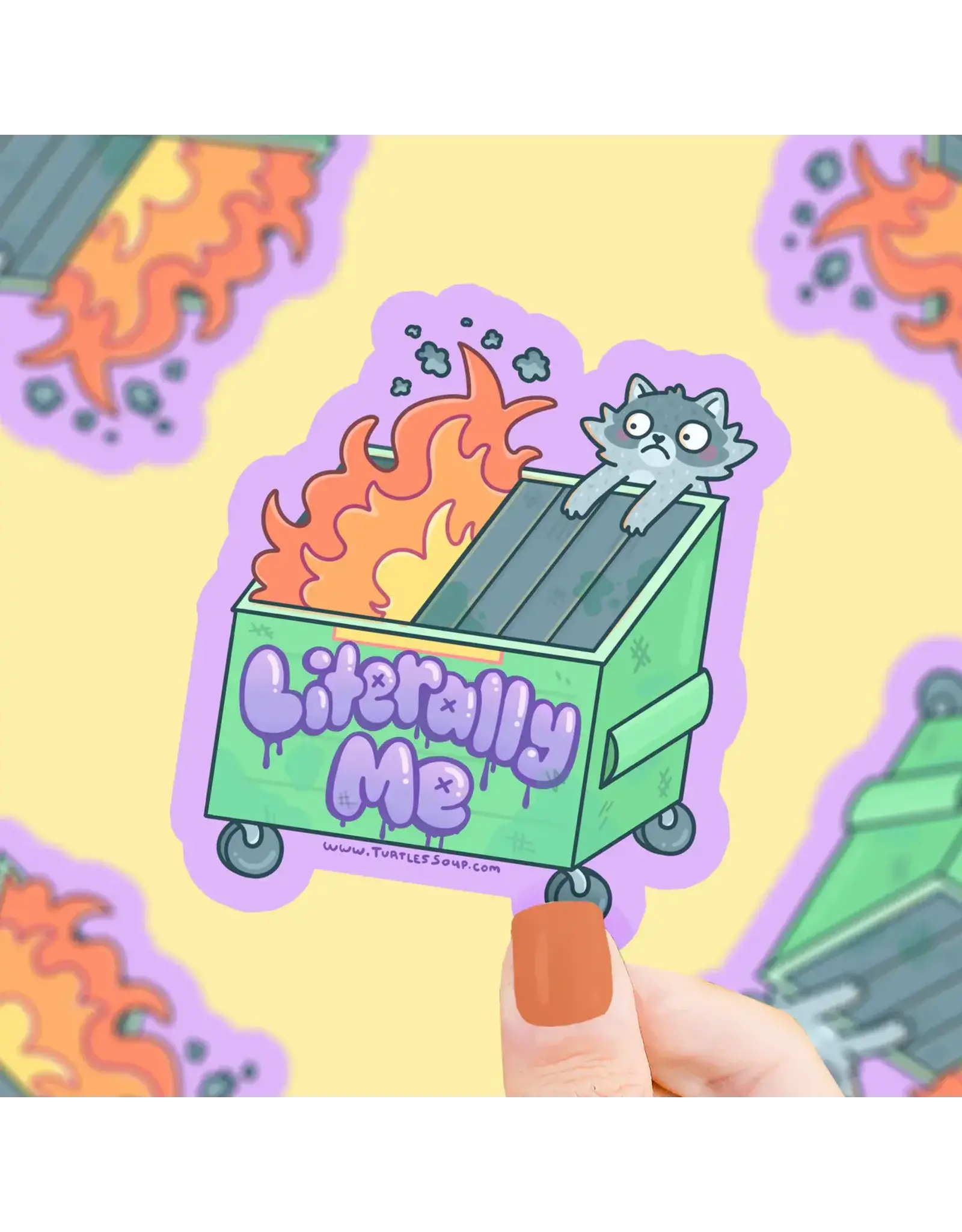 Turtle's Soup Dumpster Fire Vinyl Sticker