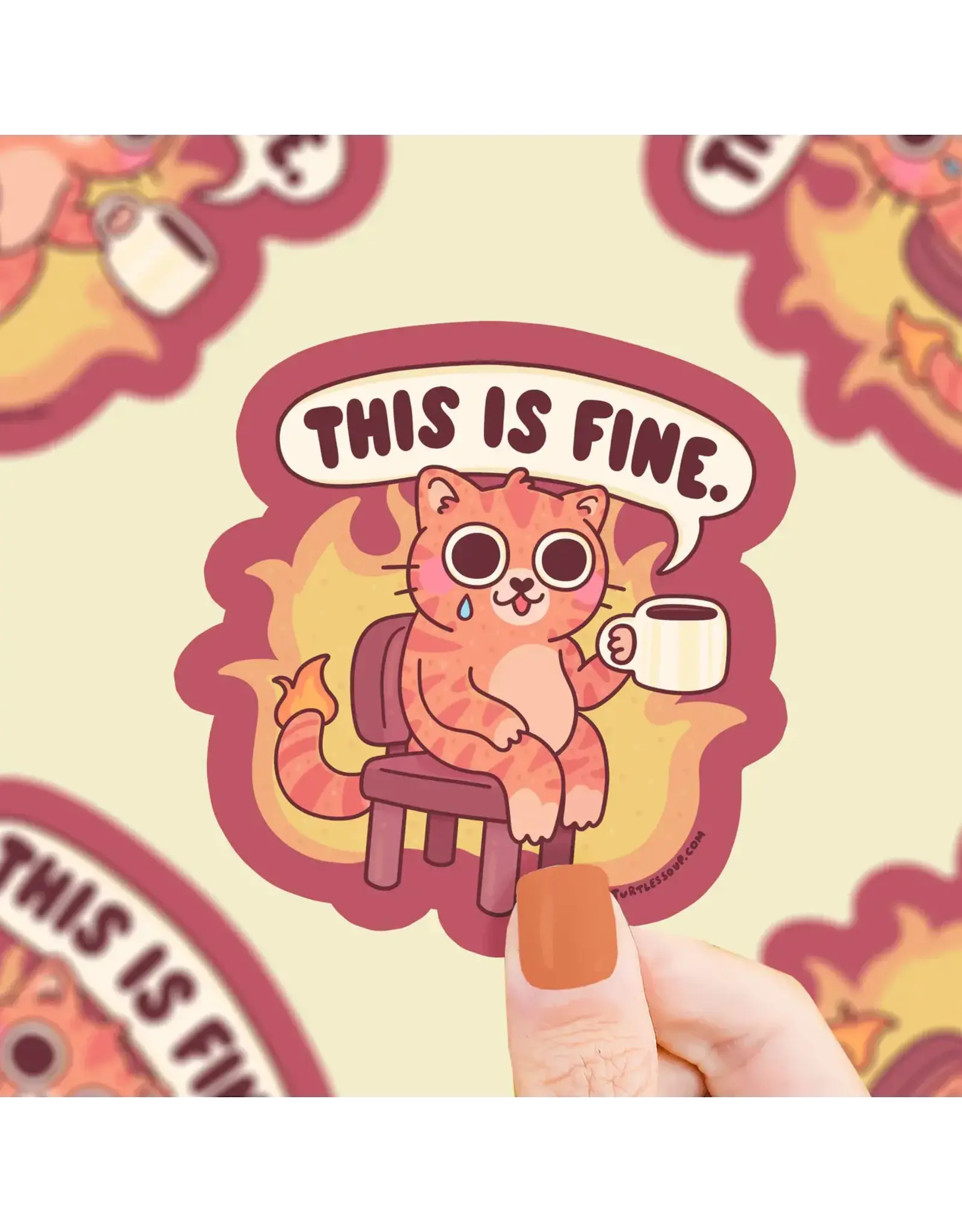 Turtle's Soup This is Fine Vinyl Sticker