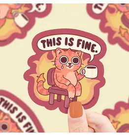 Turtle's Soup This is Fine Vinyl Sticker