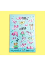 Turtle's Soup Axolotl Sticker Sheet