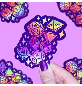 Turtle's Soup D20 D&D Board Game Dice Holographic Vinyl Sticker