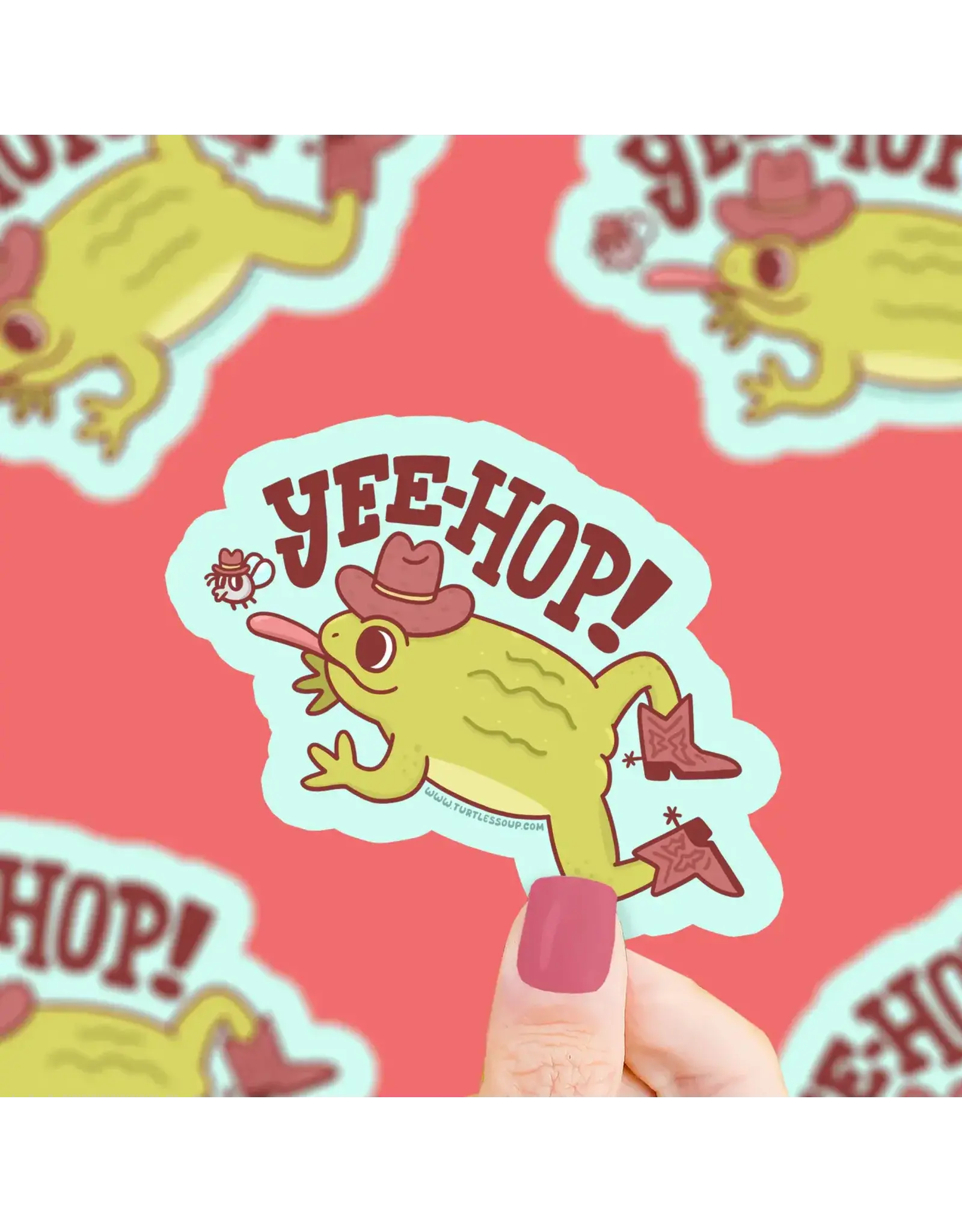 Turtle's Soup Yee Hop Rodeo Frog Vinyl Sticker