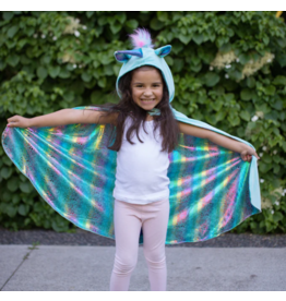 Great Pretenders Rainbow Reversible Unicorn Dragon Cape, Size 3/4