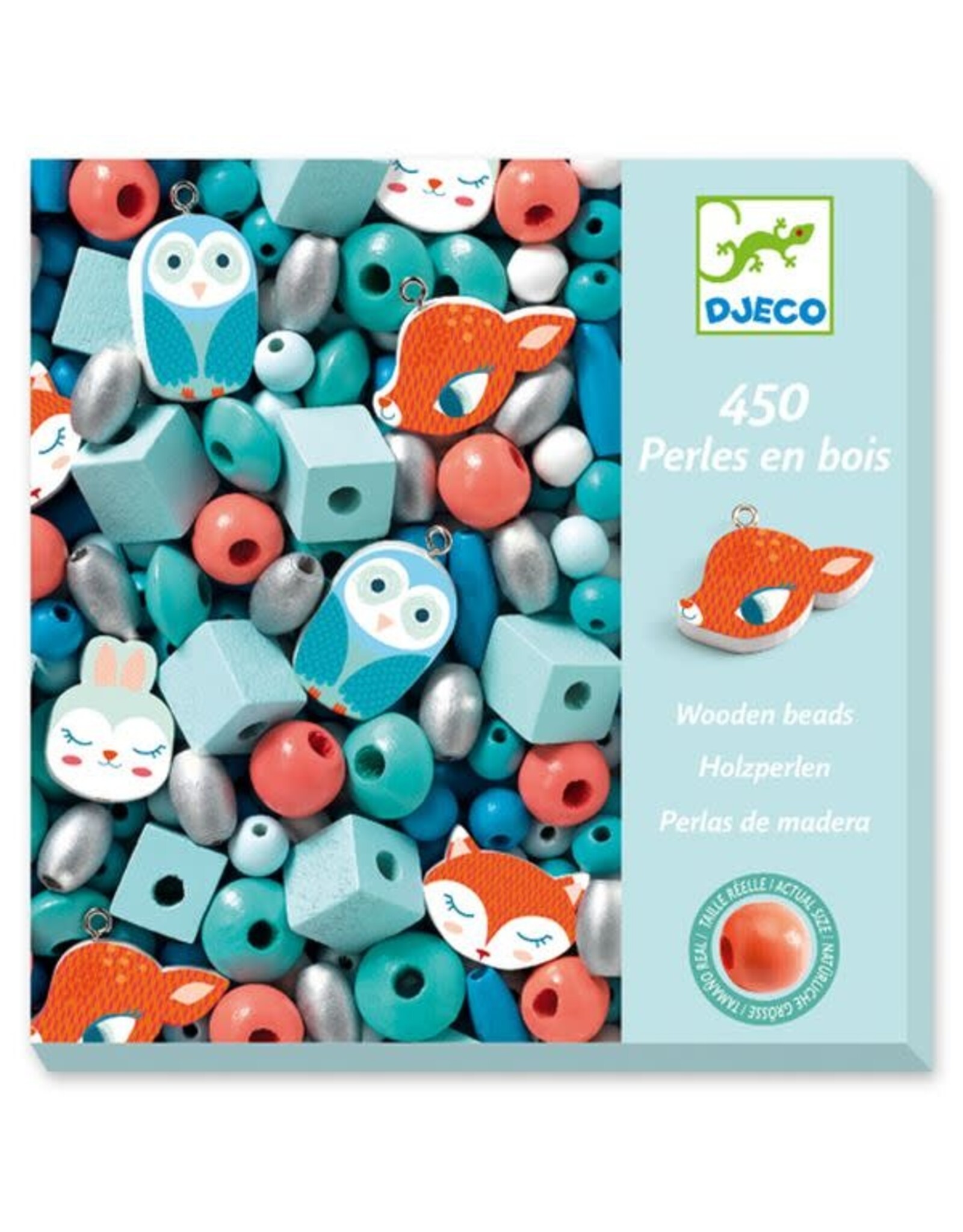 Djeco Wooden Beads - Small Animals