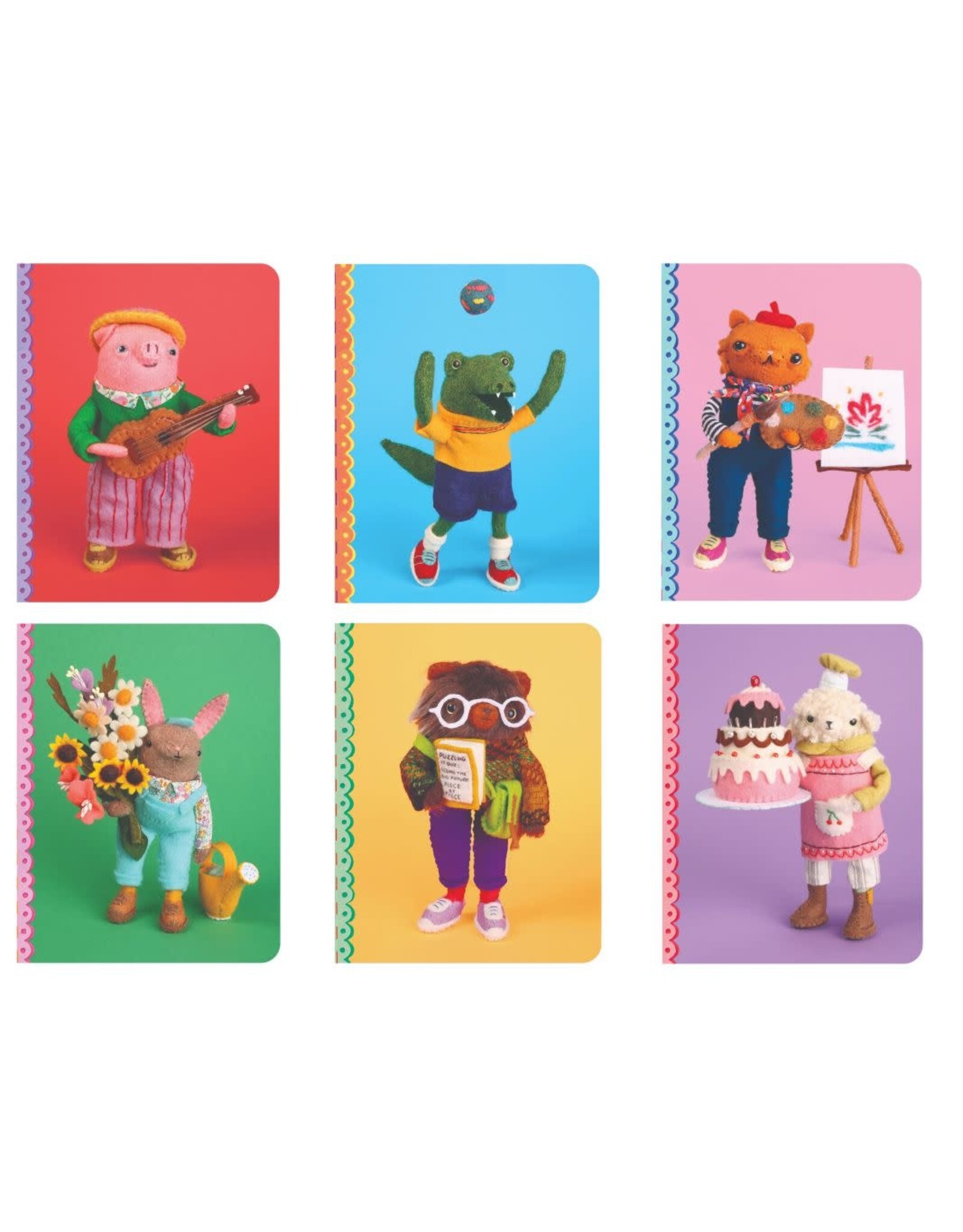 eeBoo Cat Rabbit Tiny Journal Assorted