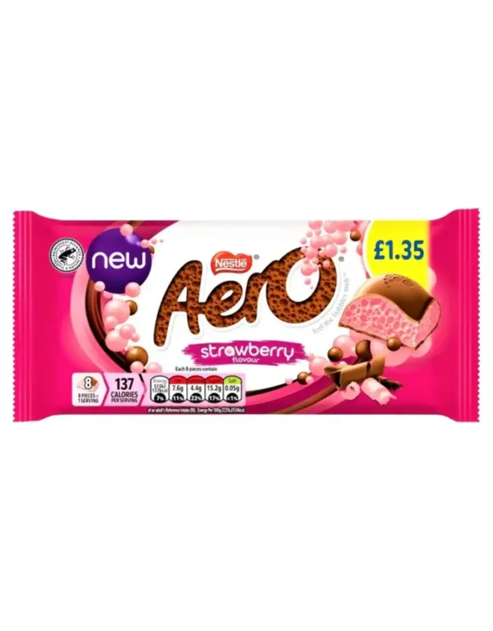 Nestle Nestle Aero Strawberry Chocolate Sharing Bar (British)