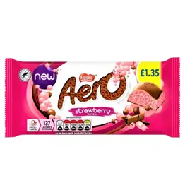 Nestle Nestle Aero Strawberry Chocolate Sharing Bar (British)