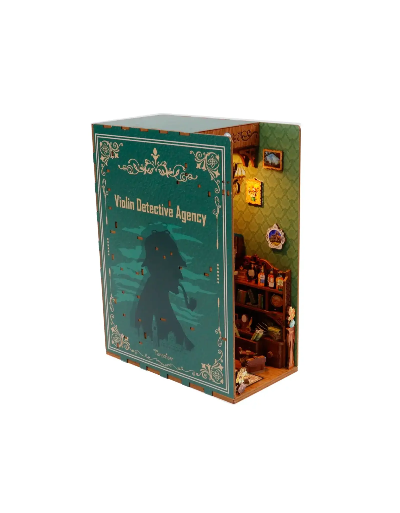 JaCaRou Puzzles DIY 3D Bookend - Violin Detective Agency