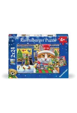 Ravensburger Christmas Kitties 2x24pc CLEARANCE FINAL SALE