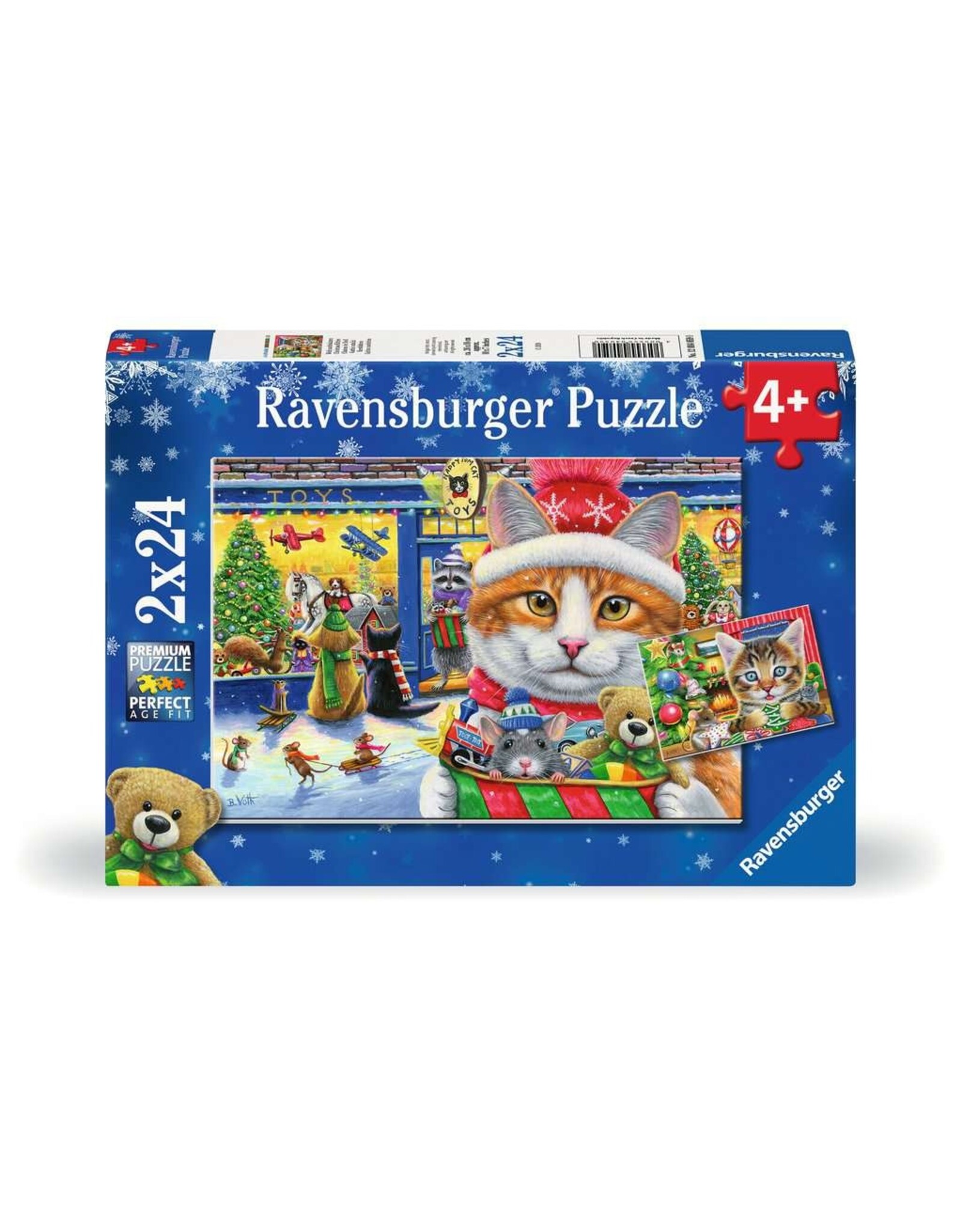 Ravensburger Christmas Kitties 2x24pc CLEARANCE FINAL SALE