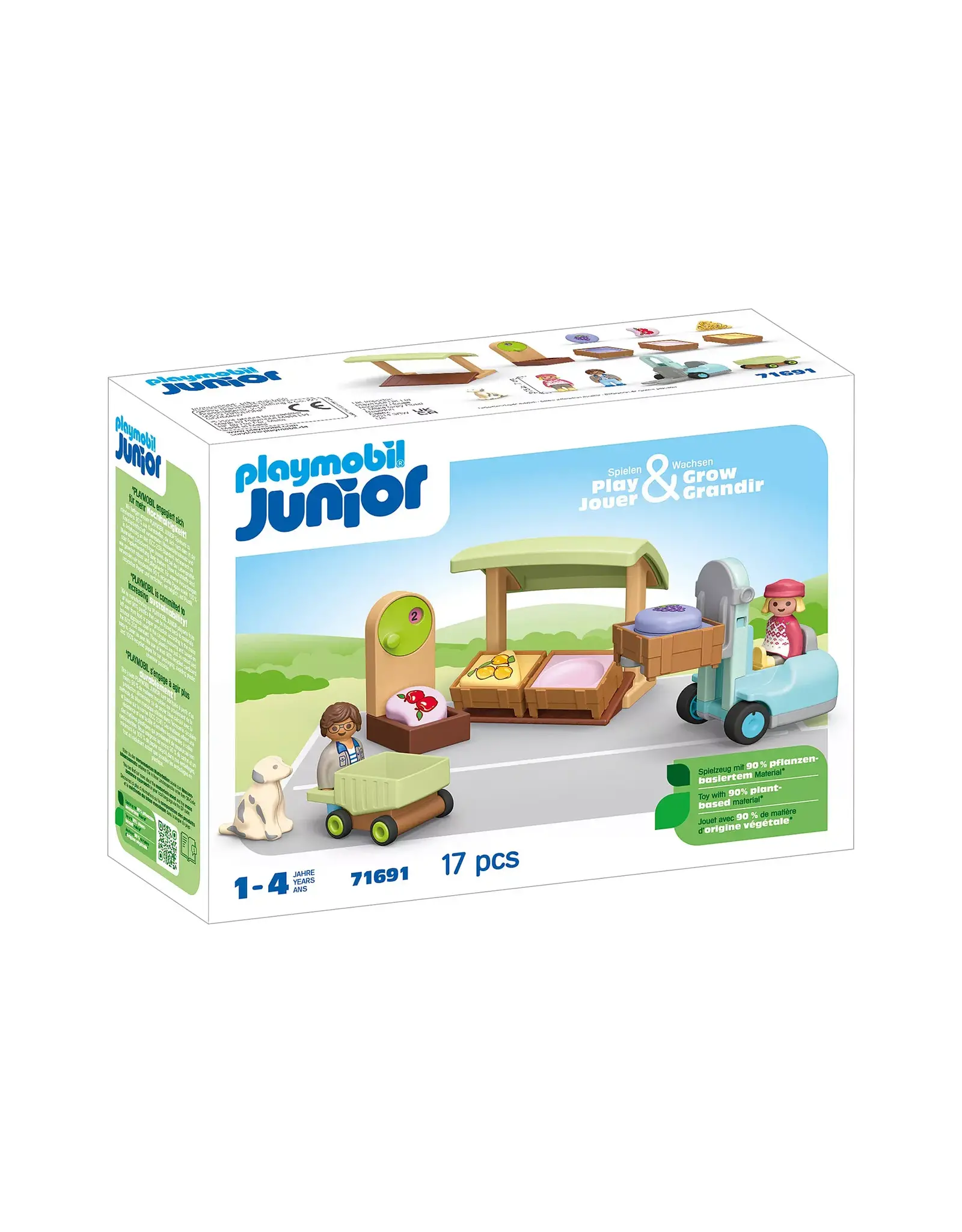 Playmobil Junior: Organic Market Stall & Fork