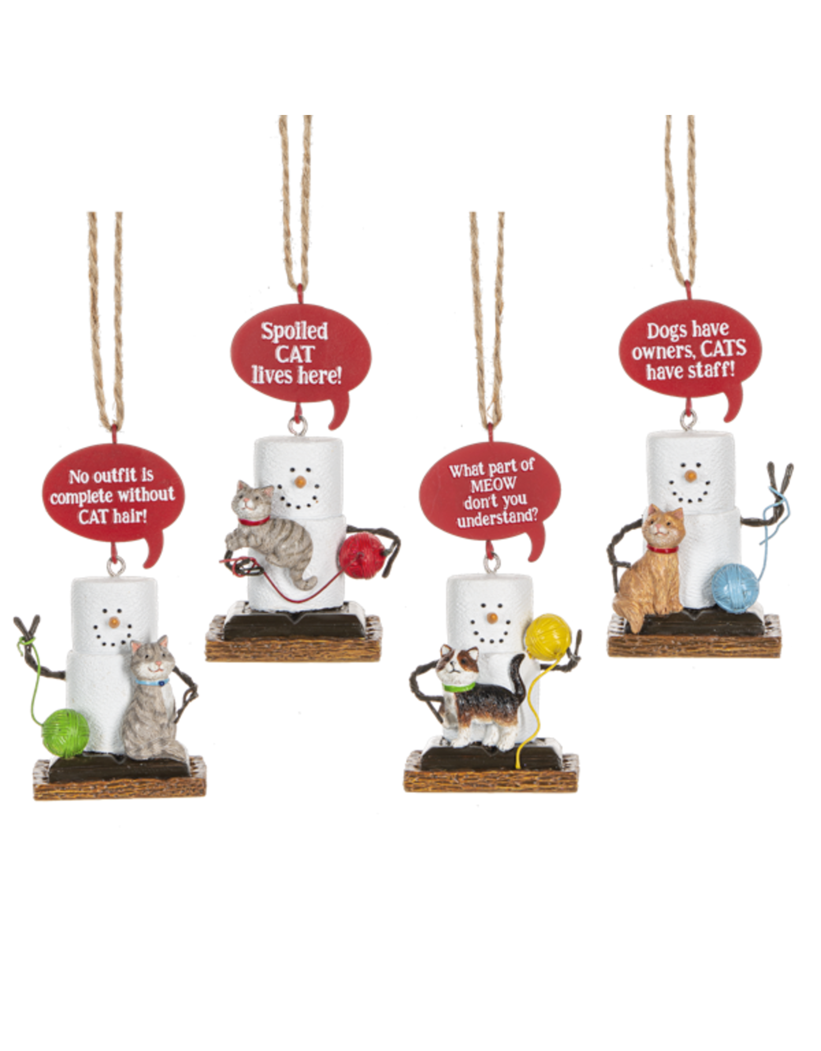 Ganz S'mores Cat Talk Ornament Assorted