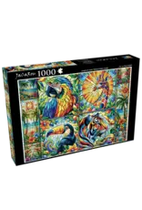 JaCaRou Puzzles Stained Glass Jungle 1000pc