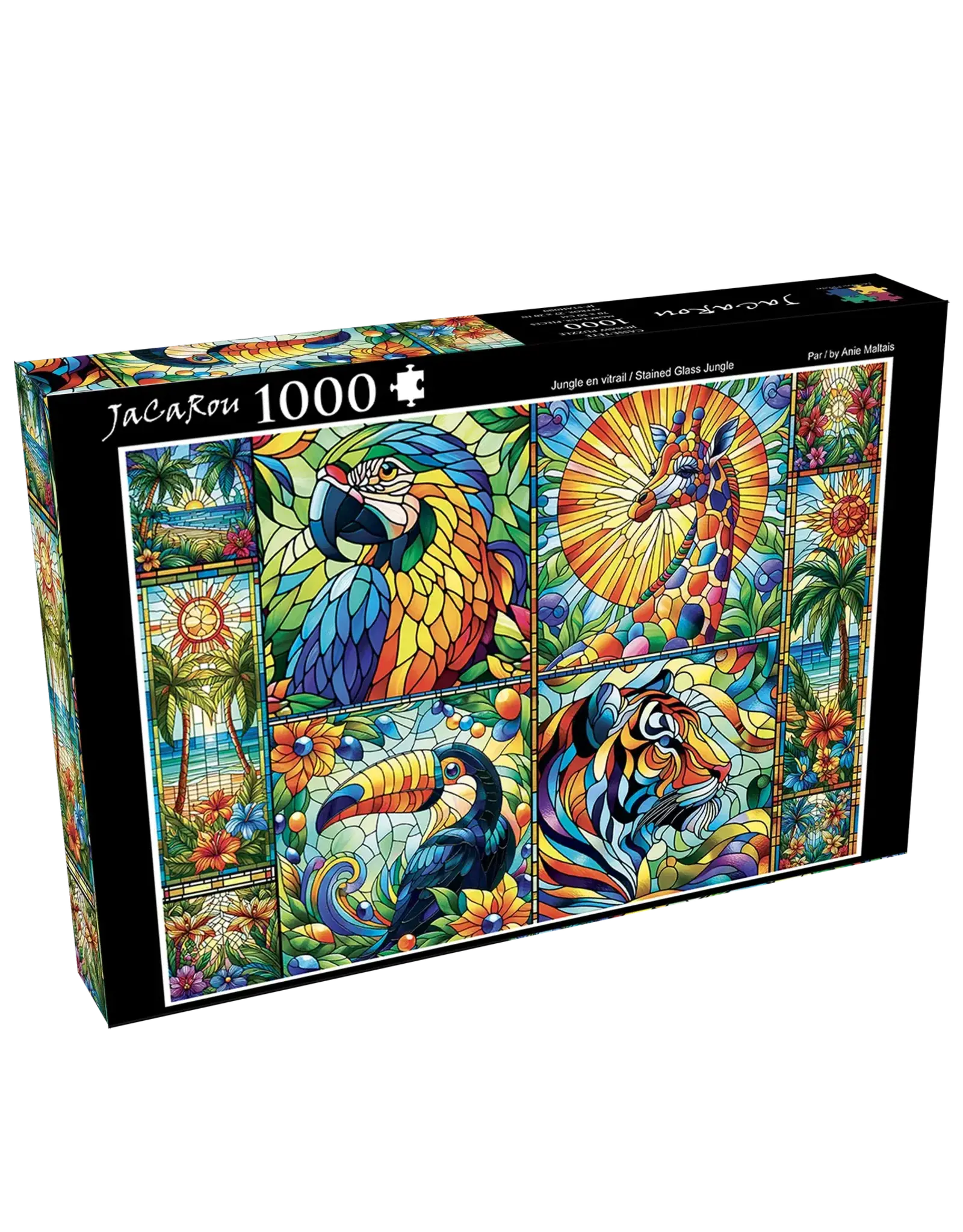 JaCaRou Puzzles Stained Glass Jungle 1000pc