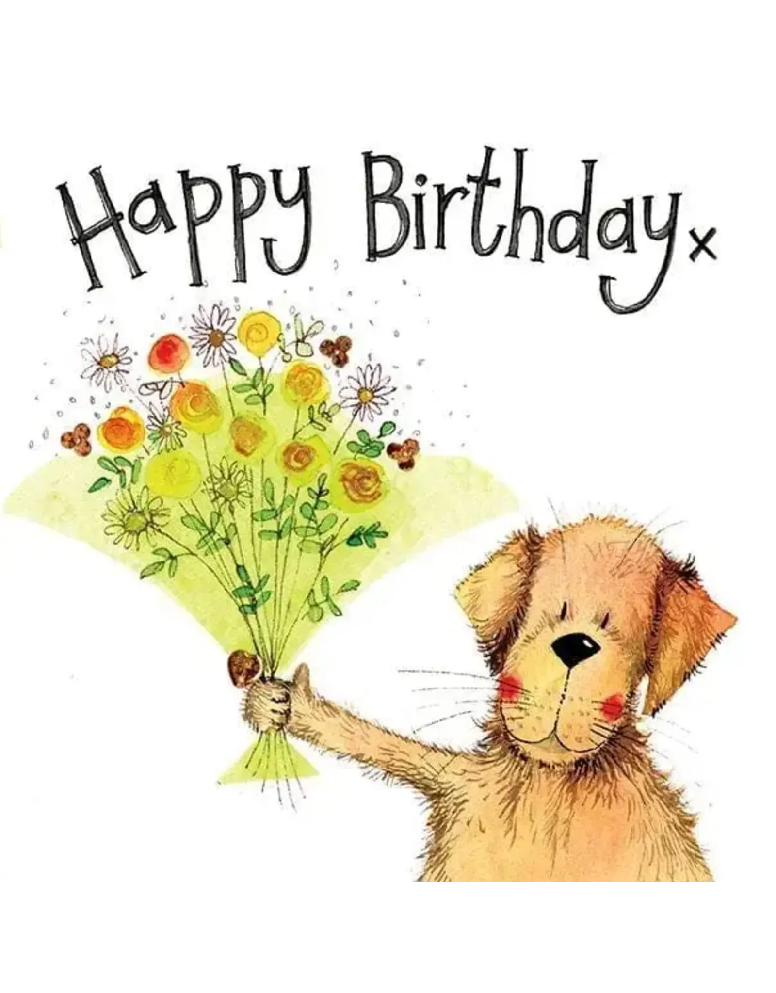 Alex Clark Art Green Bouquet Birthday Card