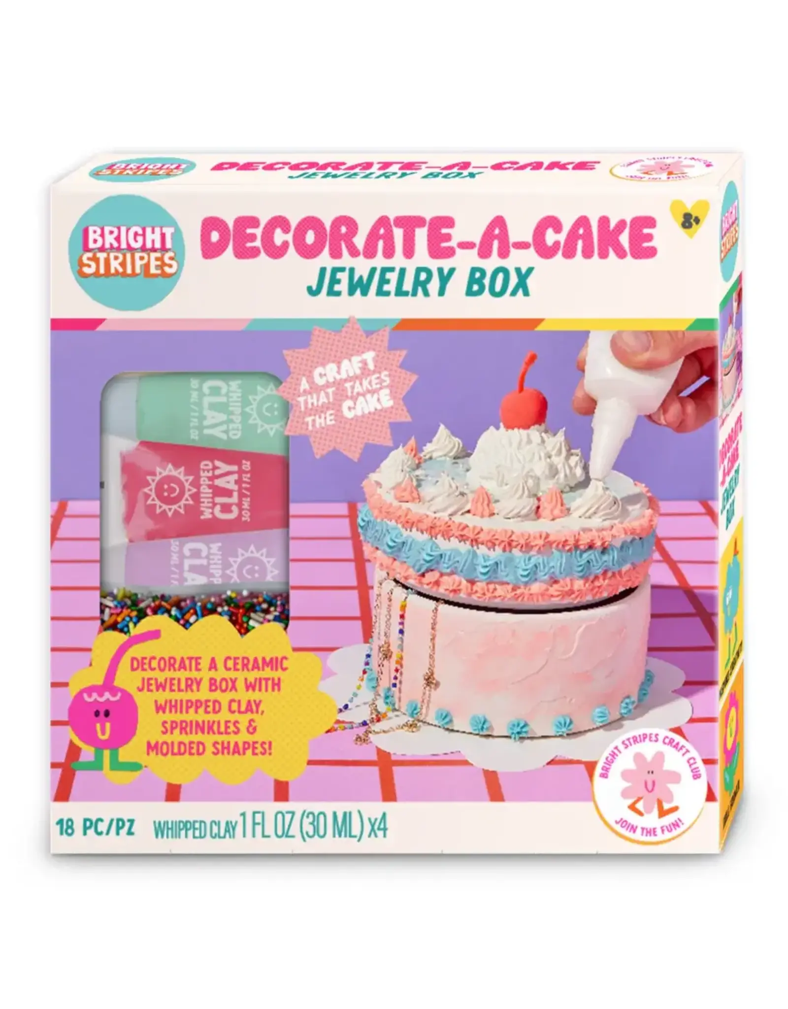 Bright Stripes Decorate-a-Cake Jewelry Box
