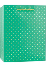 Gold Swiss Dots-Turquoise Medium Gift Bag