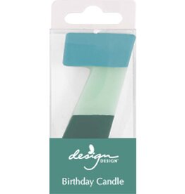 #7 Color Block Birthday Candle