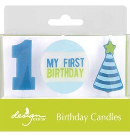 Design Design My First Birthday - Blue Birthday Candles