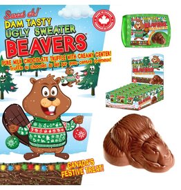 Dam Tasty Beavers  - Ugly Sweater Orange Truffle