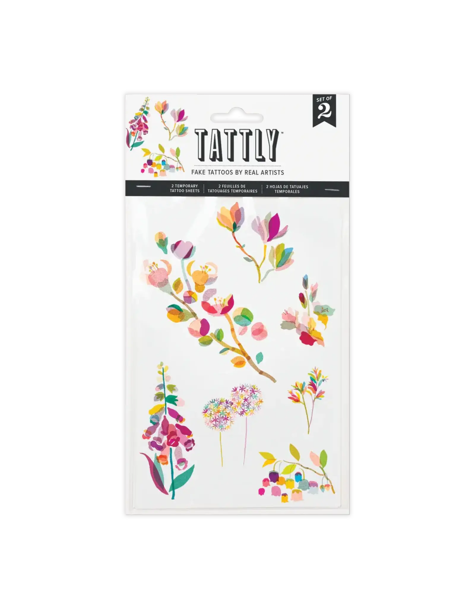 Tattly Layered Flora Tattoo Sheet