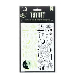 Tattly The Curiosities Tattoo Sheet (Glow-in-the-Dark)