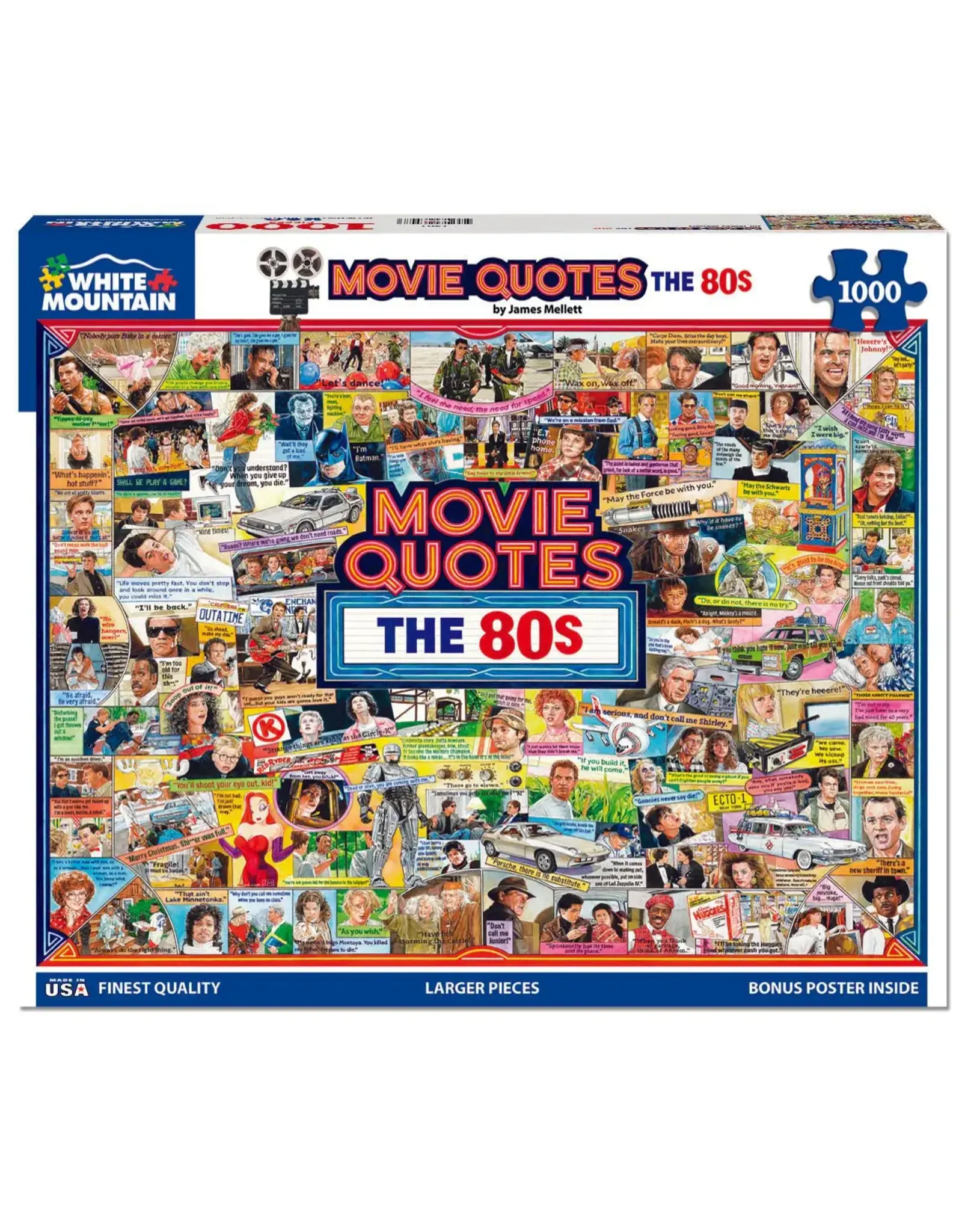 White Mountain Puzzles Movie Quotes The 80s 1000pc