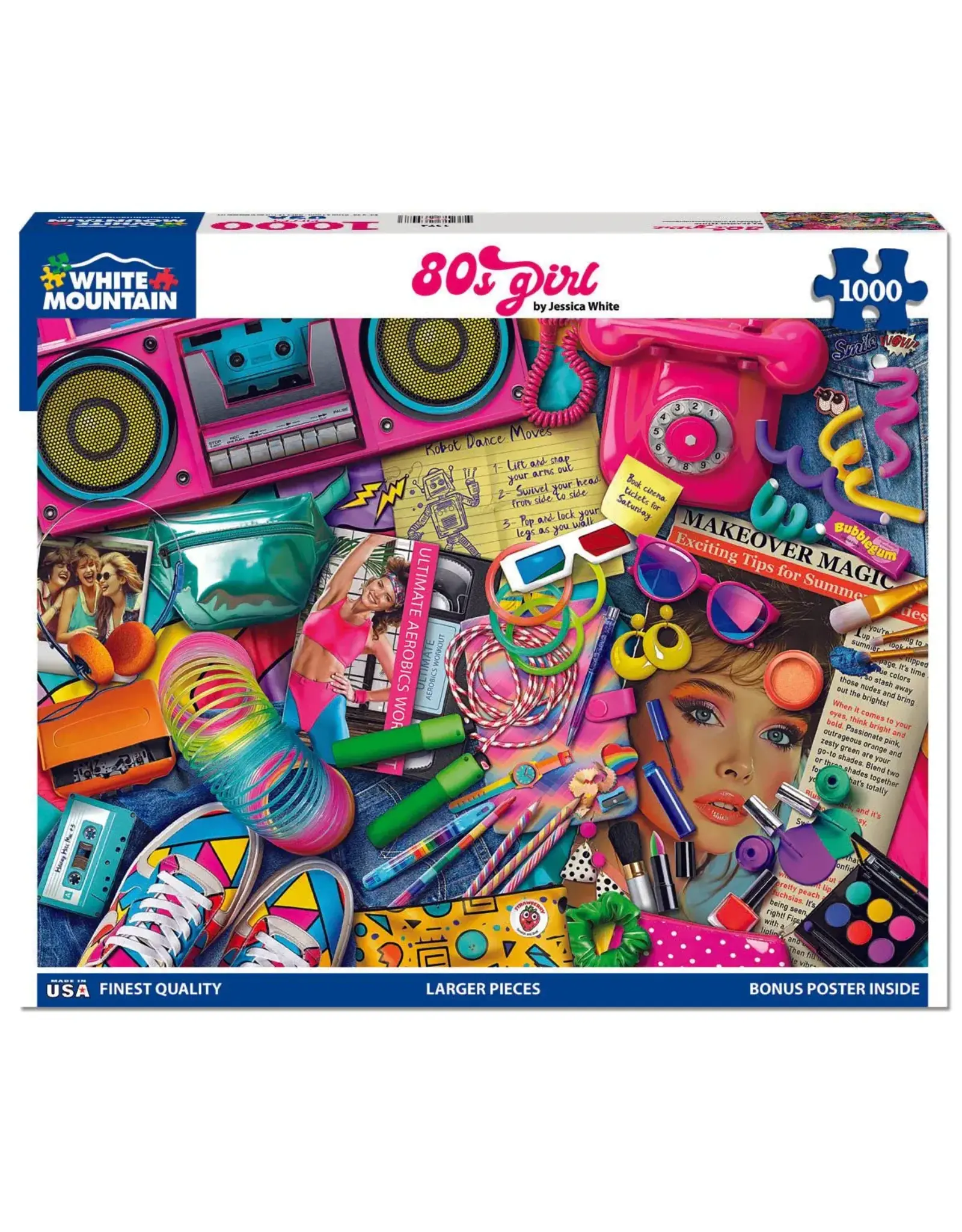 White Mountain Puzzles 80s Girl 1000pc