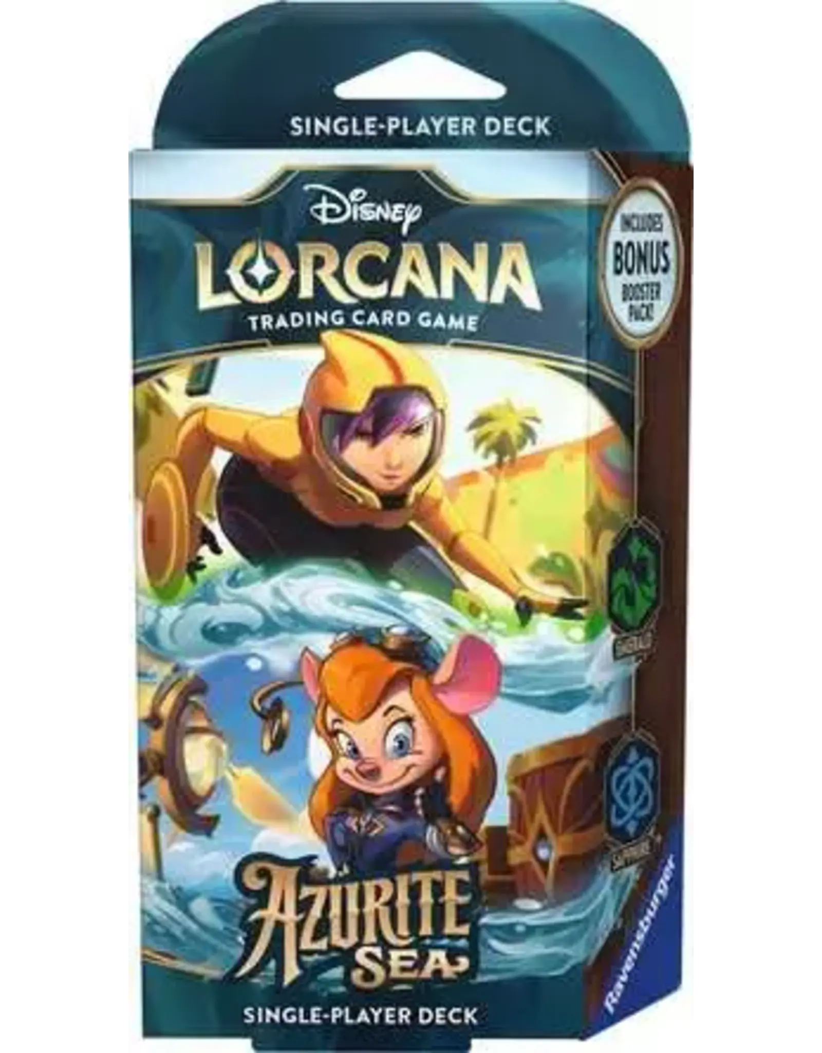 Ravensburger Disney Lorcana: Azurite Sea Starter Deck - Emerald & Sapphire