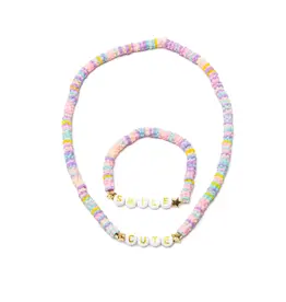 Great Pretenders Cute Smile Necklace and Bracelet Set
