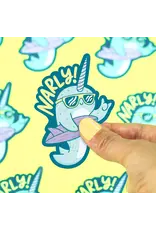 Turtle's Soup Surfing Narly Narwhal Vinyl Sticker