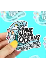 Turtle's Soup Save Our Oceans Vinyl Sticker