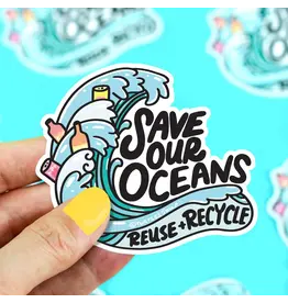 Turtle's Soup Save Our Oceans Vinyl Sticker