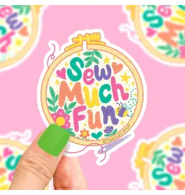 Turtle's Soup Sew Much Fun Artsy Vinyl Sticker