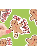 Turtle's Soup Oh Snap Gingerbread Man Vinyl Sticker