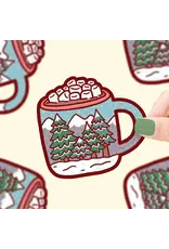 Turtle's Soup Hot Cocoa Cup Forest Vinyl Sticker