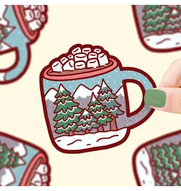 Turtle's Soup Hot Cocoa Cup Forest Vinyl Sticker