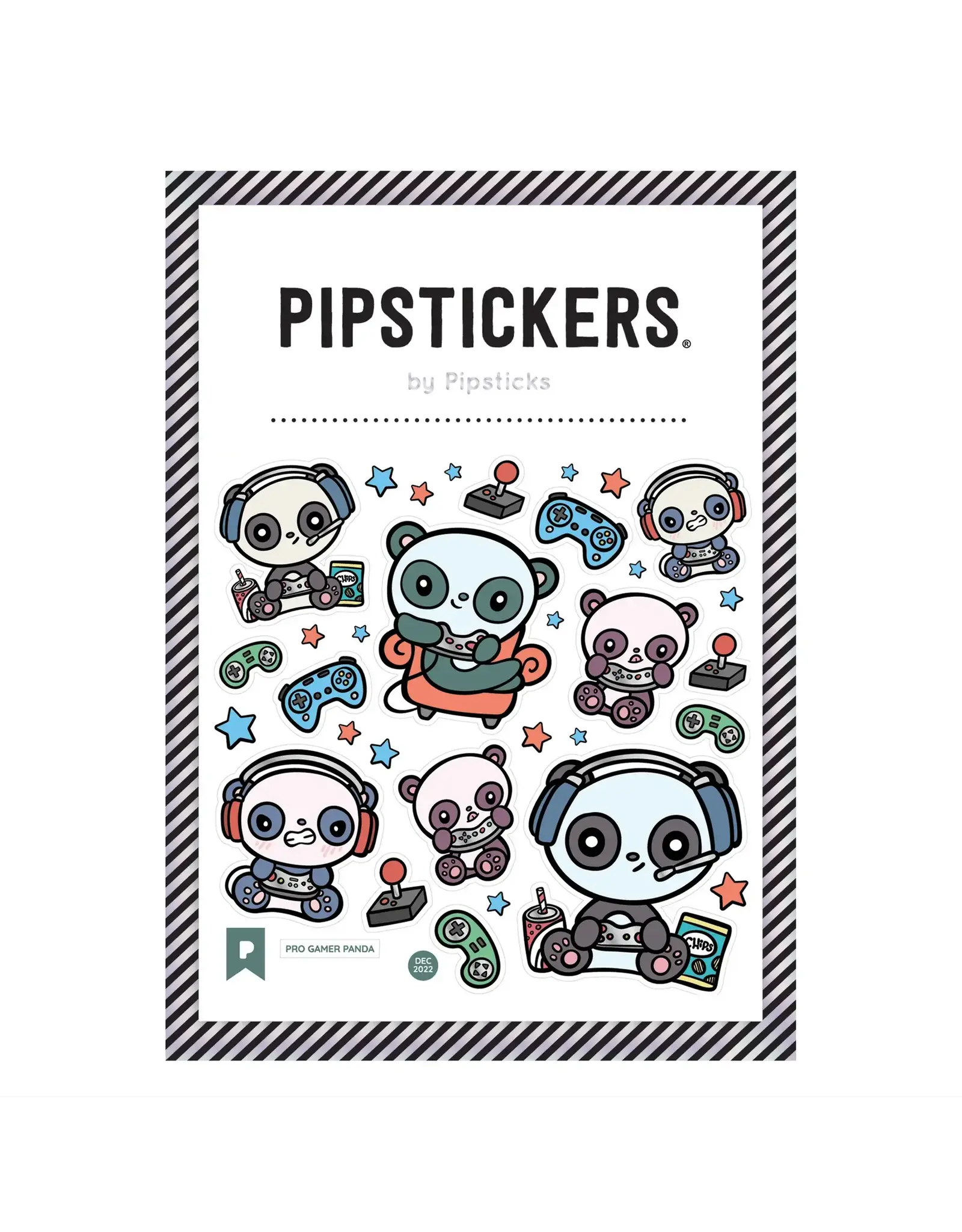 Pipsticks Pro Gamer Panda Stickers