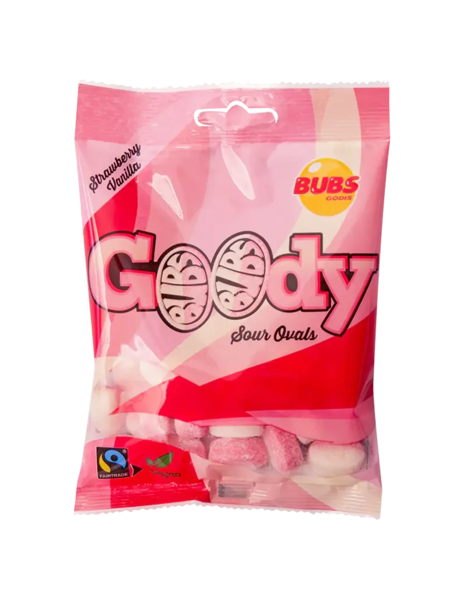 Bubs Goody Sour Foam Ovals Strawberry Vanilla (Swedish)