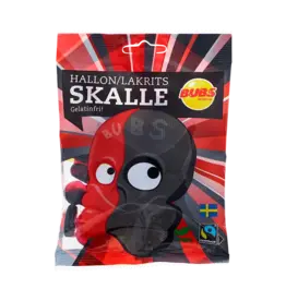 Bubs Foam Skulls Raspberry Licorice (Swedish)