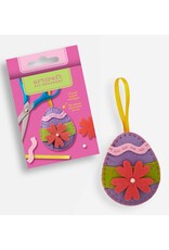 GiftCraft DIY Felt Ornament Kit, Purple Egg