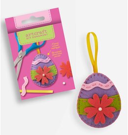 GiftCraft DIY Felt Ornament Kit, Purple Egg