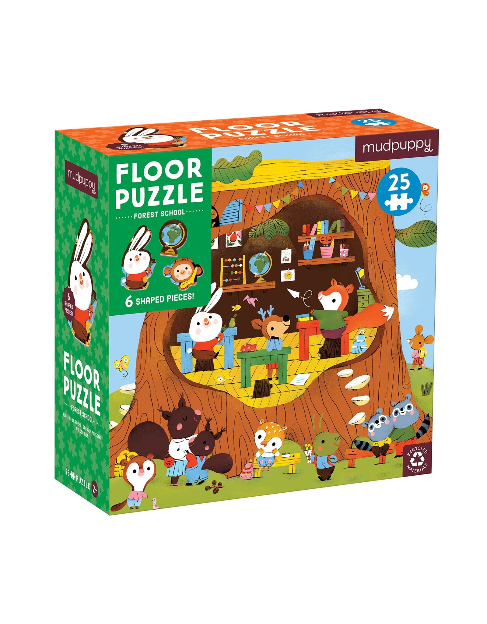 Mudpuppy Forest School 25 Piece Floor Puzzle with Shaped Pieces